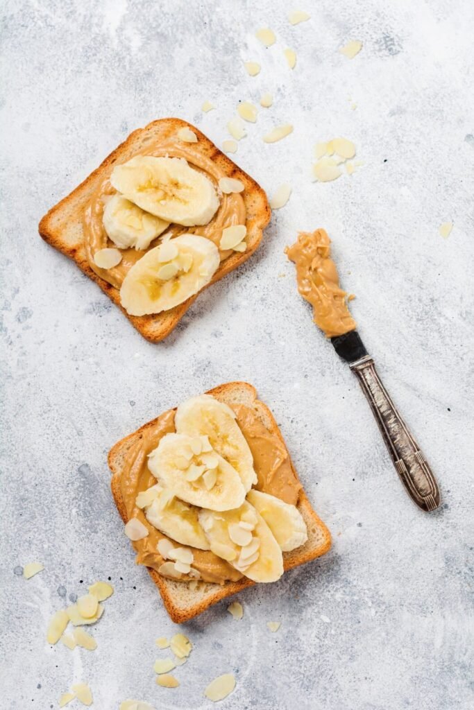 Peanut butter toast with banana twist