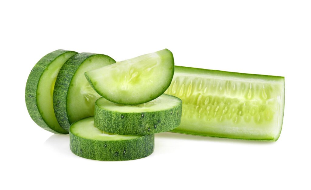 slices of cucumber